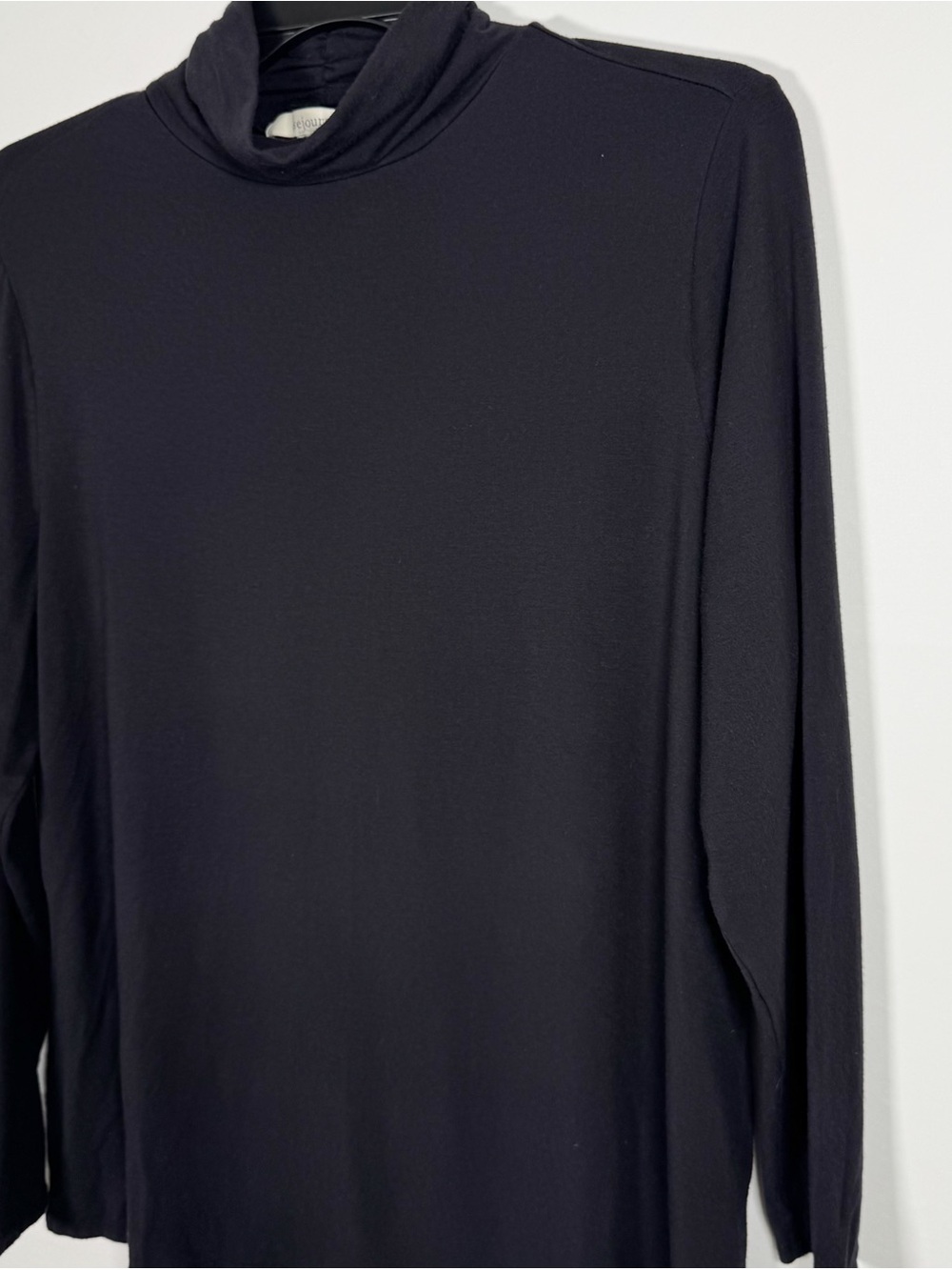 SEJOUR Women’s Black Modal Blend Super Soft Turtleneck Long Sleeve Tunic Sz 1X - Picture 3 of 7
